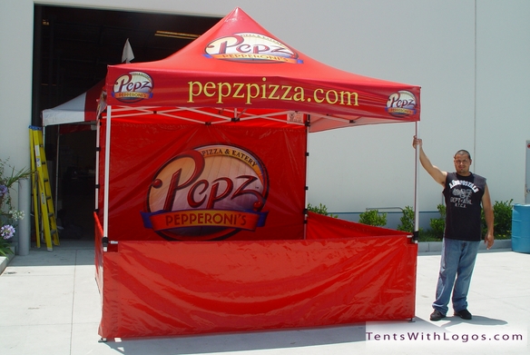 10 x 10 Pop Up Tent - Pepz Pizza